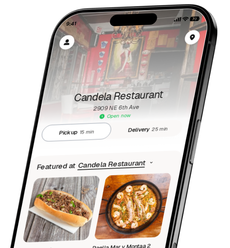 Candela Restaurant app preview